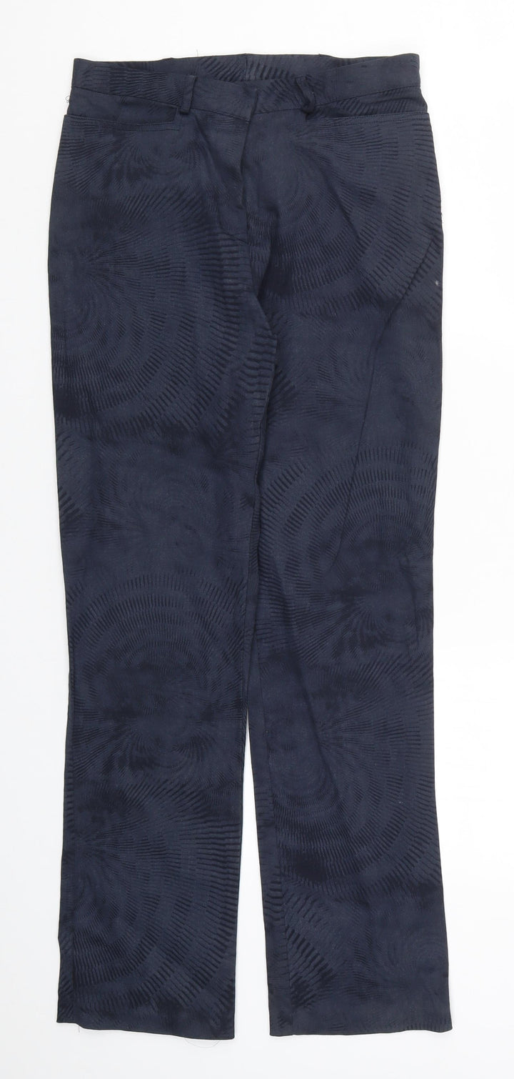 Principles Womens Blue Trousers Size 12 L29 in - Abstract