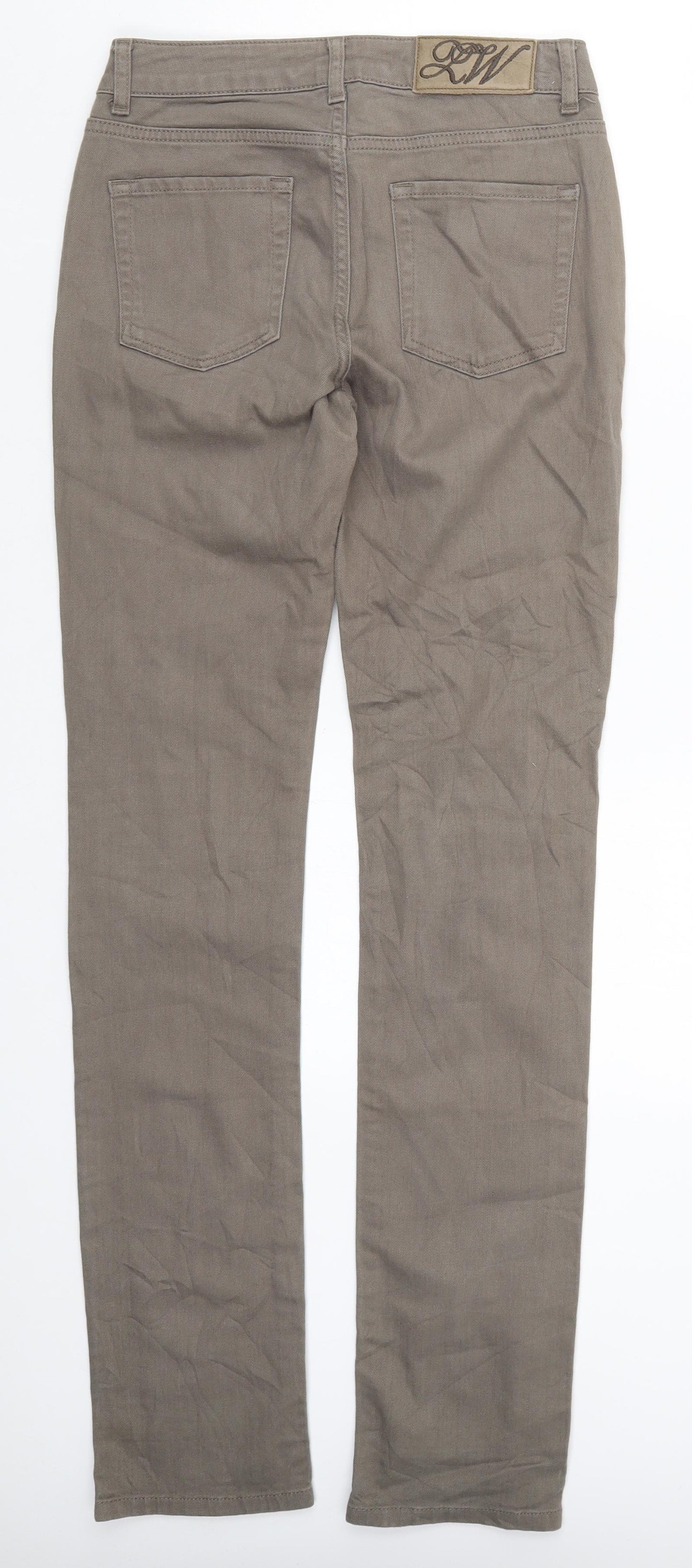 Zara Womens Green  Denim Straight Jeans Size 8 L33 in - Khaki Colour