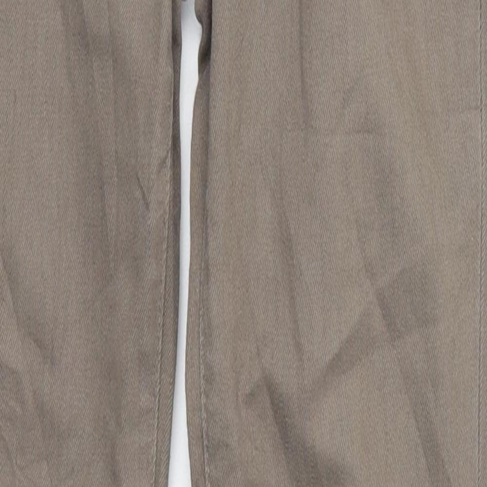 Zara Womens Green  Denim Straight Jeans Size 8 L33 in - Khaki Colour