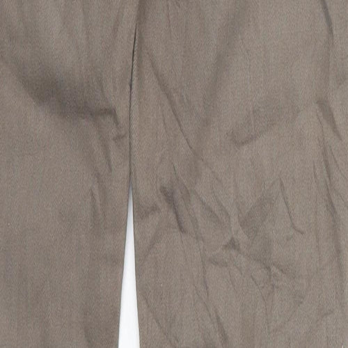 Zara Womens Green  Denim Straight Jeans Size 8 L33 in - Khaki Colour