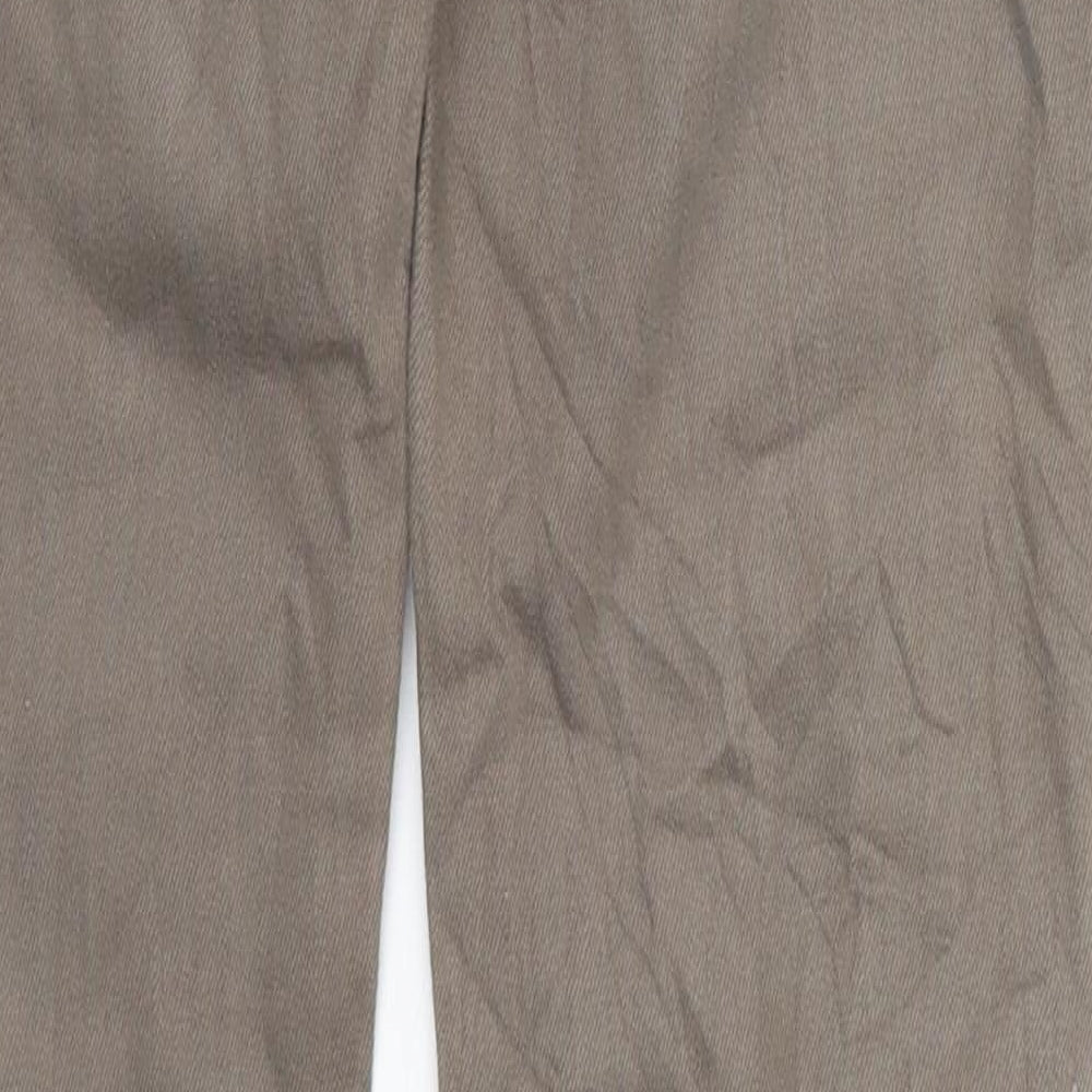 Zara Womens Green  Denim Straight Jeans Size 8 L33 in - Khaki Colour