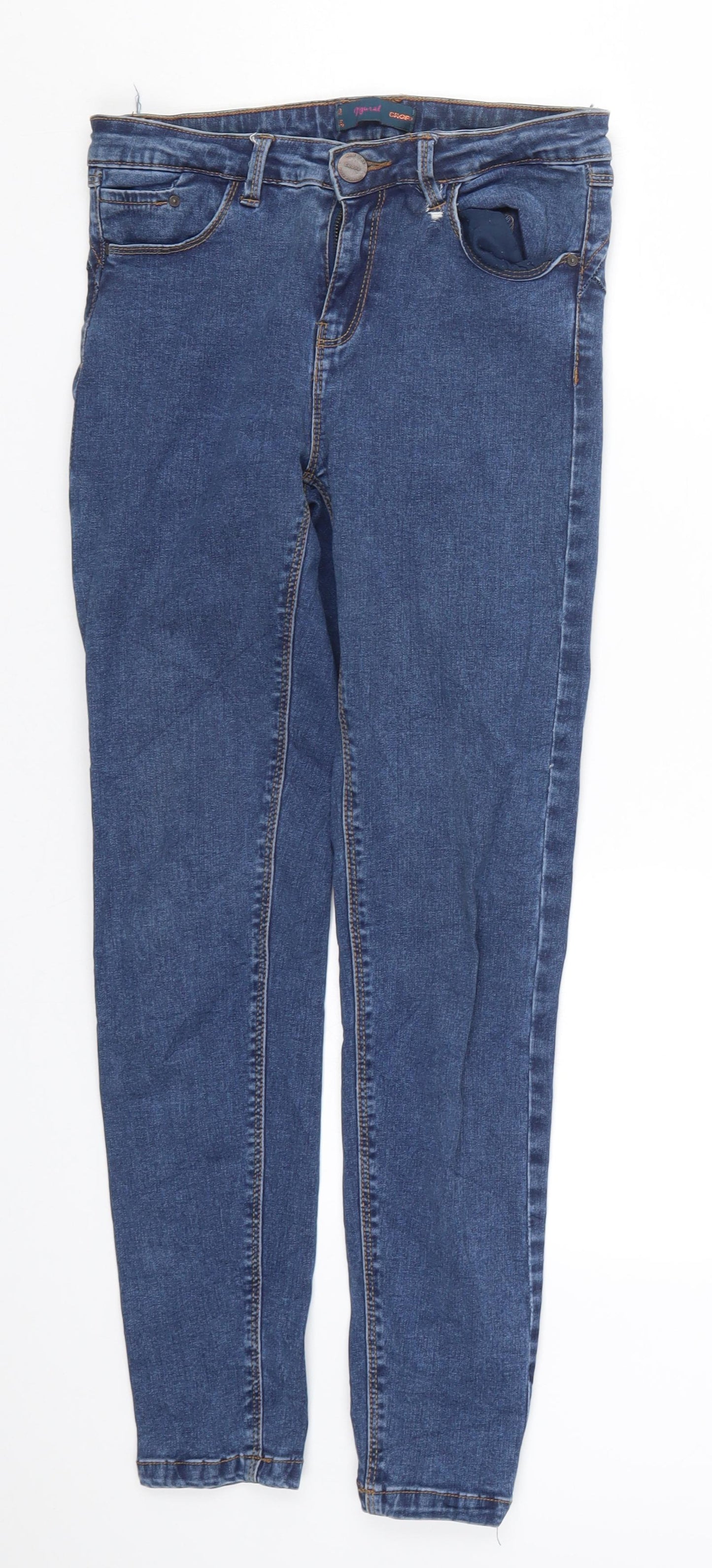 Preworn Womens Blue  Denim Skinny Jeans Size 6 L26 in