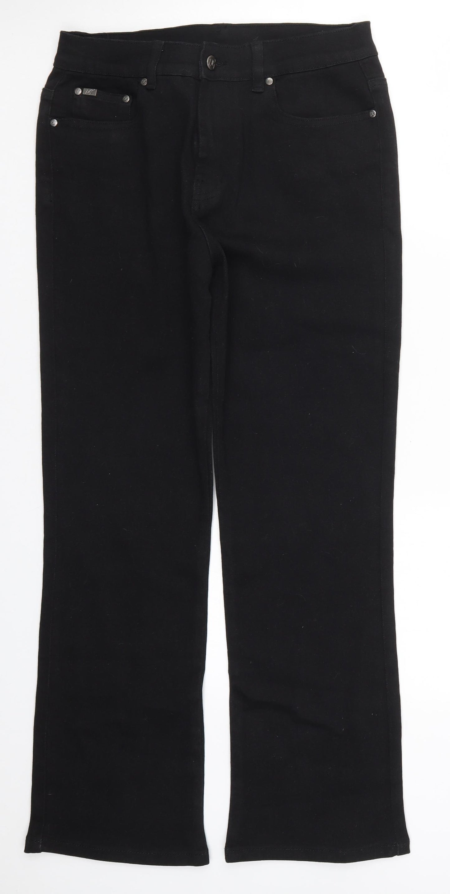 Diane Gilman Womens Black  Denim Straight Jeans Size 10 L28 in