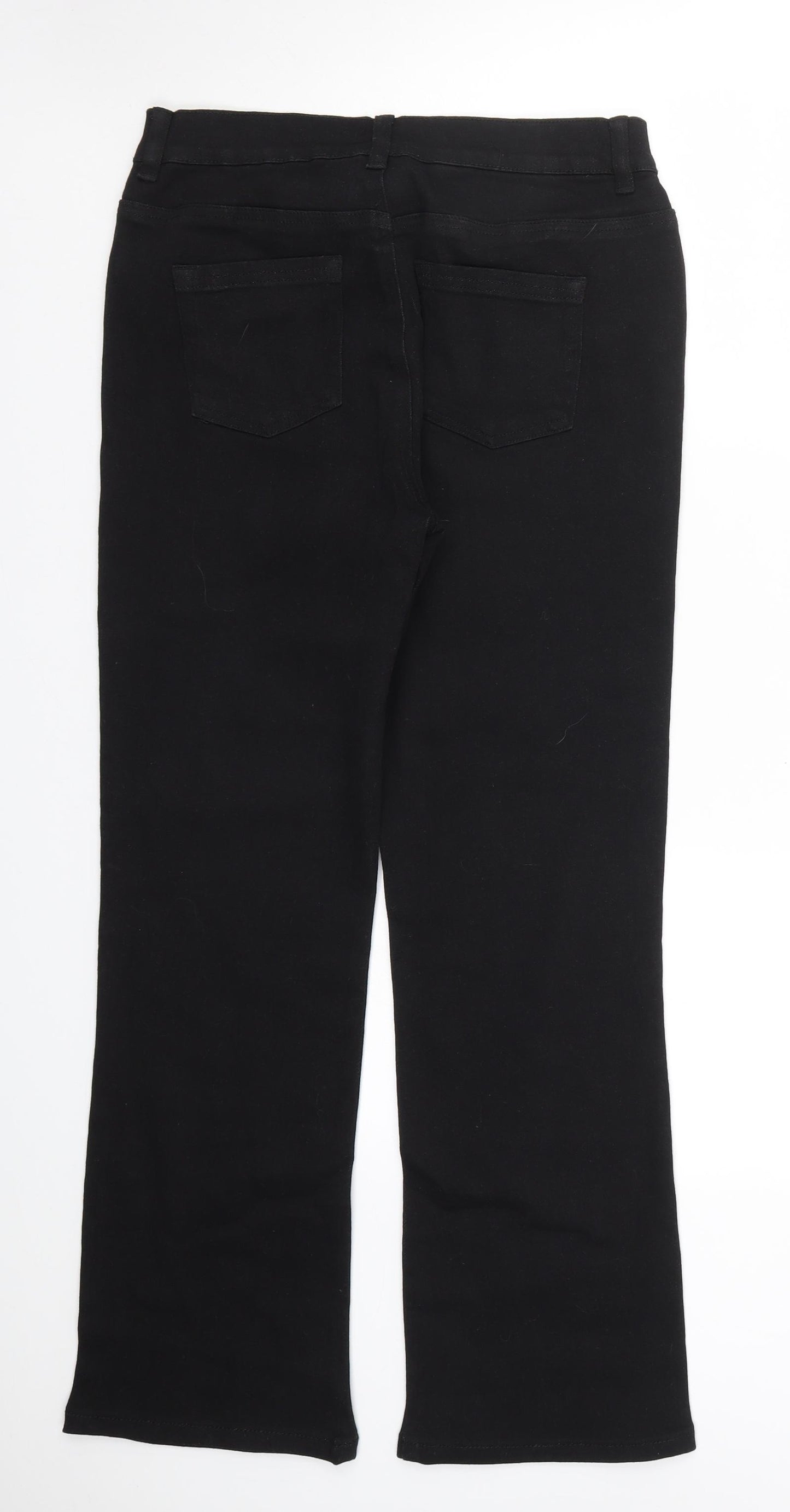 Diane Gilman Womens Black  Denim Straight Jeans Size 10 L28 in