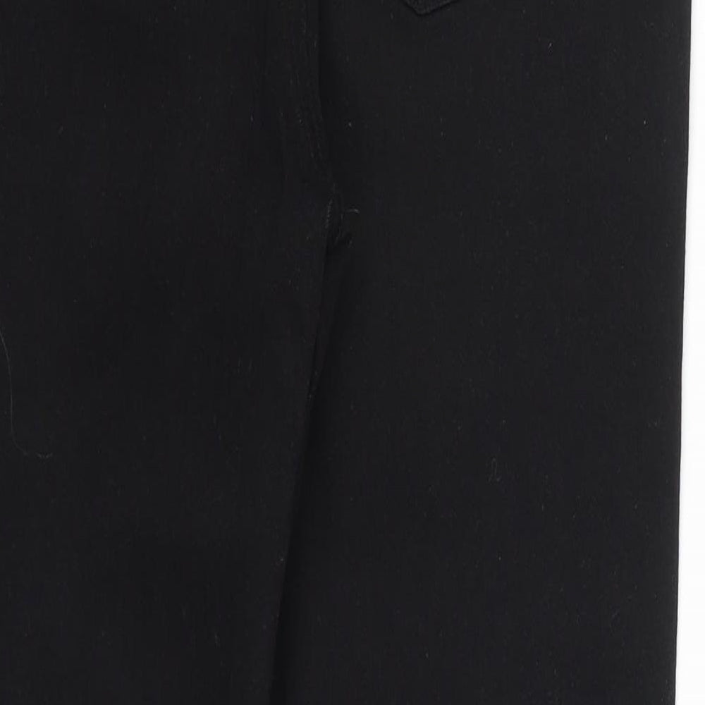 Diane Gilman Womens Black  Denim Straight Jeans Size 10 L28 in