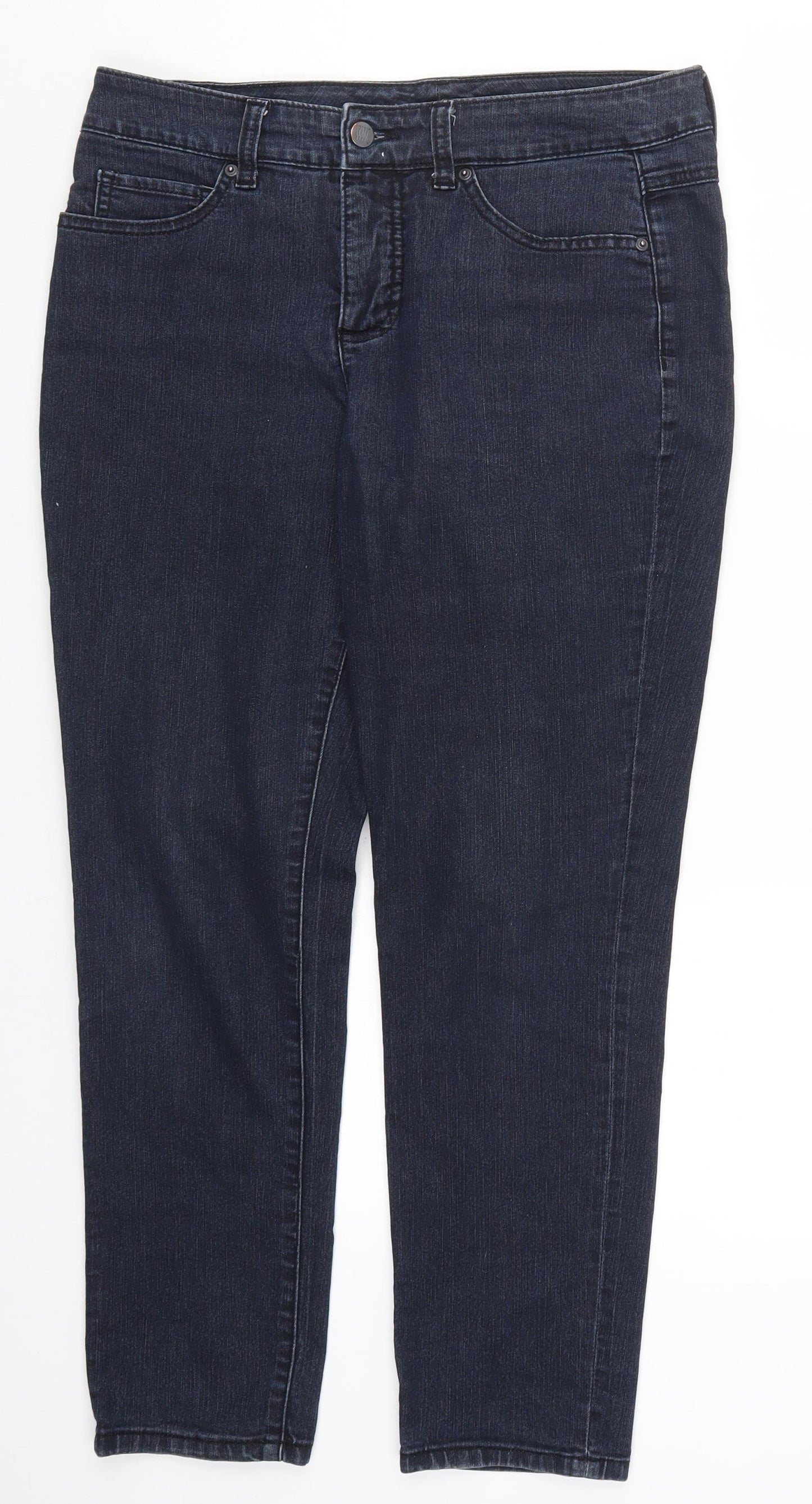 Women with Control Womens Blue  Denim Skinny Jeans Size 12 L26 in
