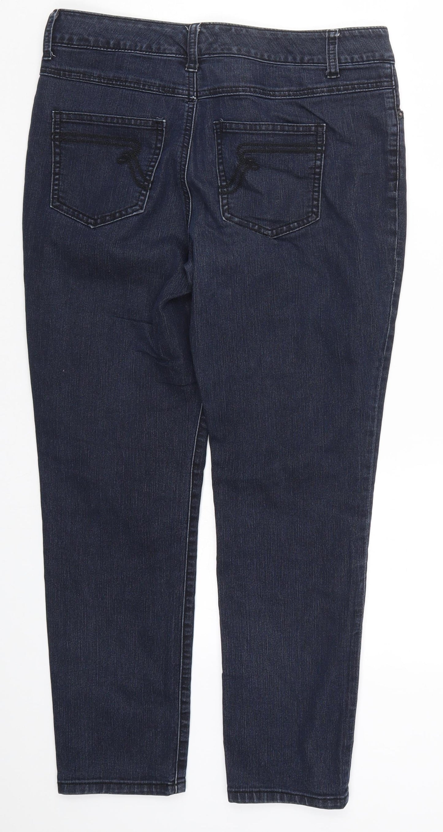 Women with Control Womens Blue  Denim Skinny Jeans Size 12 L26 in