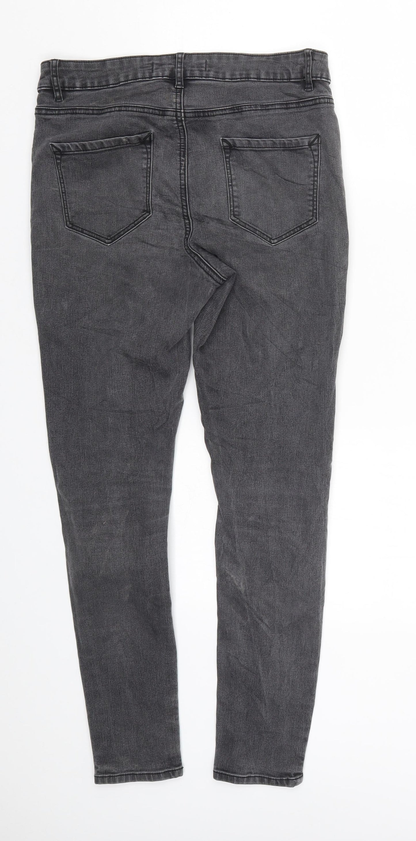 George Womens Grey  Denim Skinny Jeans Size 12 L26 in