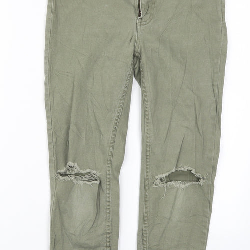 New Look Womens Green  Denim Skinny Jeans Size 10 L21 in
