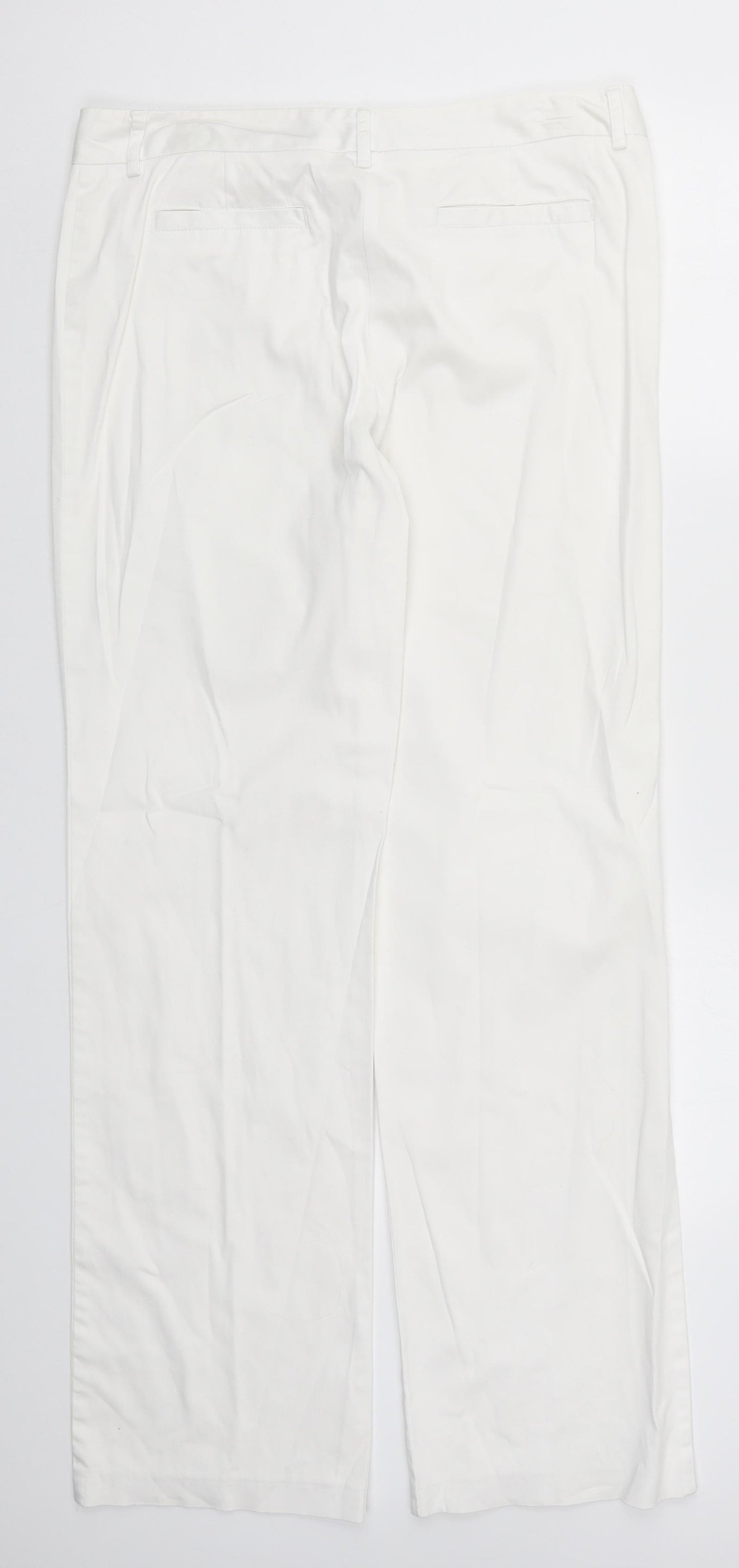 Marks and Spencer Womens White   Trousers  Size 14 L31 in
