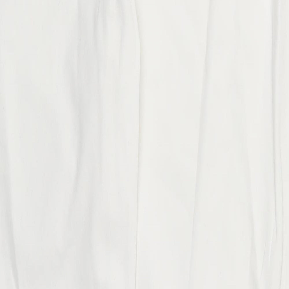 Marks and Spencer Womens White   Trousers  Size 14 L31 in