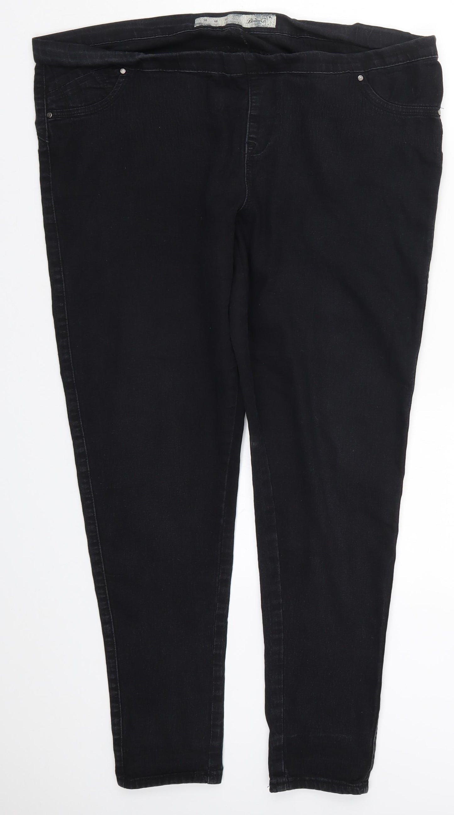 Denim Co Womens Black  Denim Jegging Jeans Size 18 L27.5 in