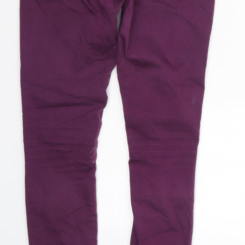 Miss Selfridge Womens Purple  Denim Skinny Jeans Size 8 L29 in