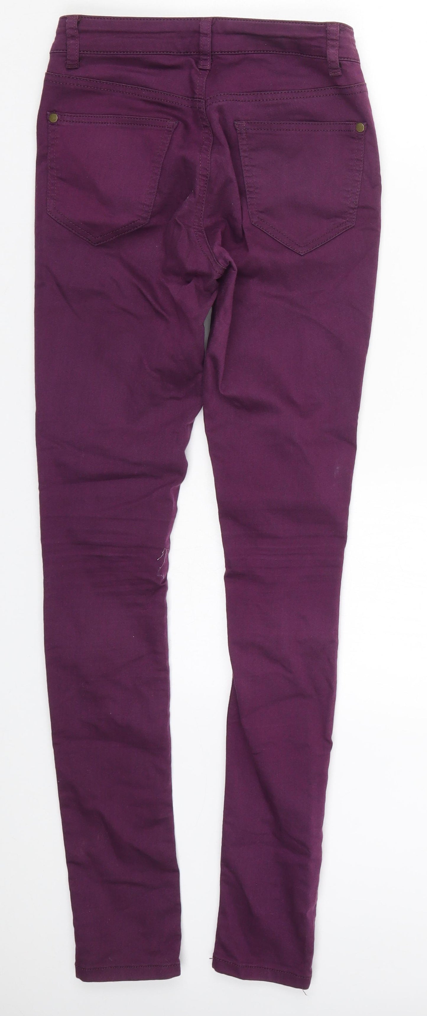 Miss Selfridge Womens Purple  Denim Skinny Jeans Size 8 L29 in