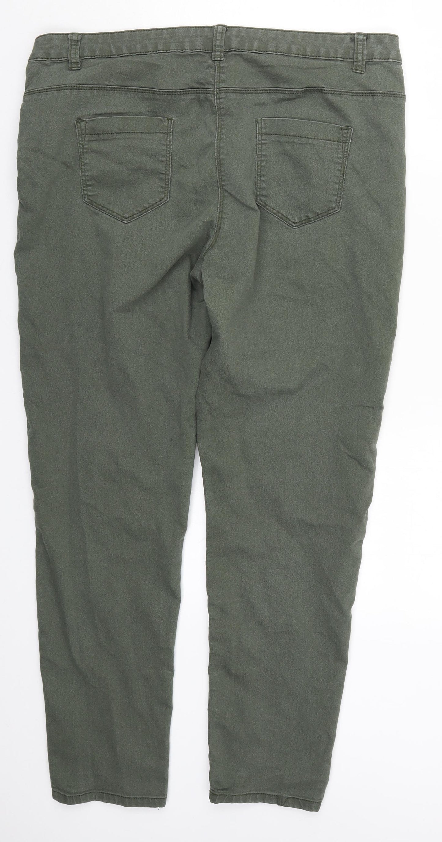 George Womens Green  Denim Skinny Jeans Size 16 L26.5 in