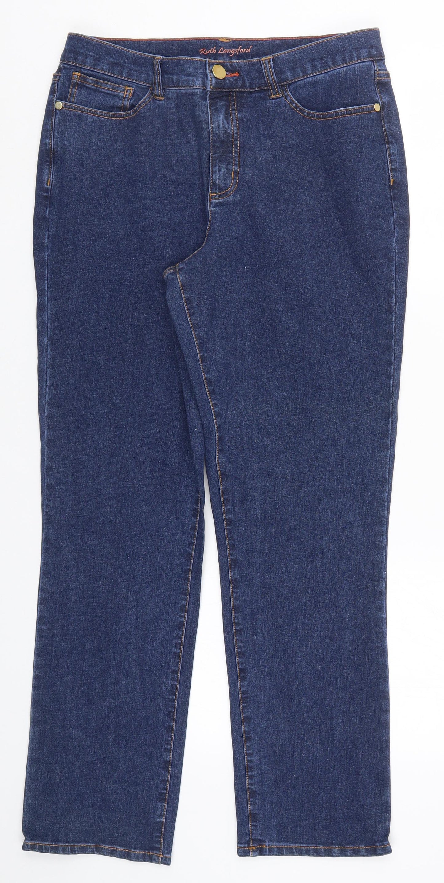 Ruth Langsford Womens Blue  Denim Straight Jeans Size 30 in L27 in