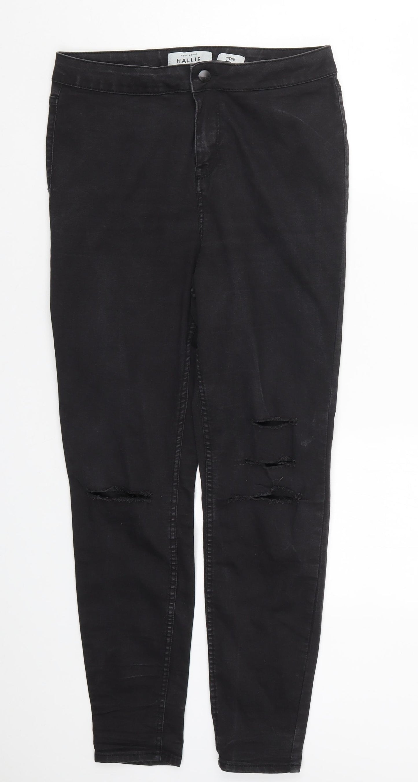 New Look Womens Black  Denim Skinny Jeans Size 14 L27 in