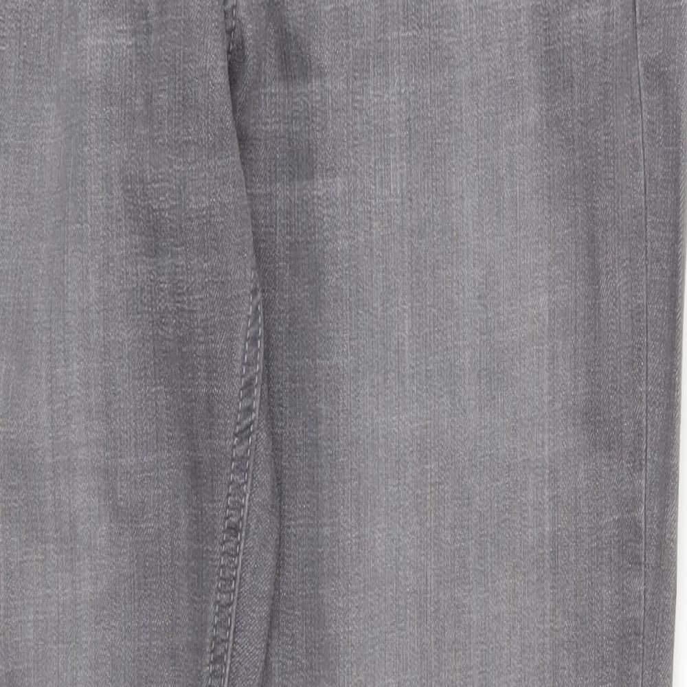 Marks and Spencer Womens Grey  Denim Straight Jeans Size 12 L29 in