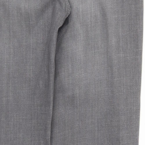 Marks and Spencer Womens Grey  Denim Straight Jeans Size 12 L29 in