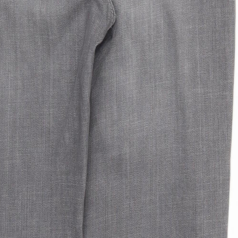 Marks and Spencer Womens Grey  Denim Straight Jeans Size 12 L29 in
