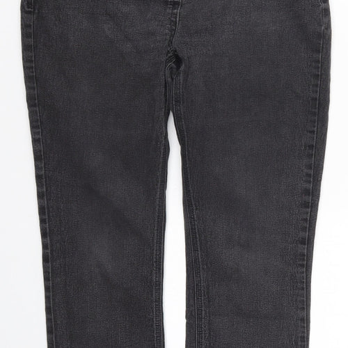 BHS Womens Black  Denim Straight Jeans Size 14 L25 in