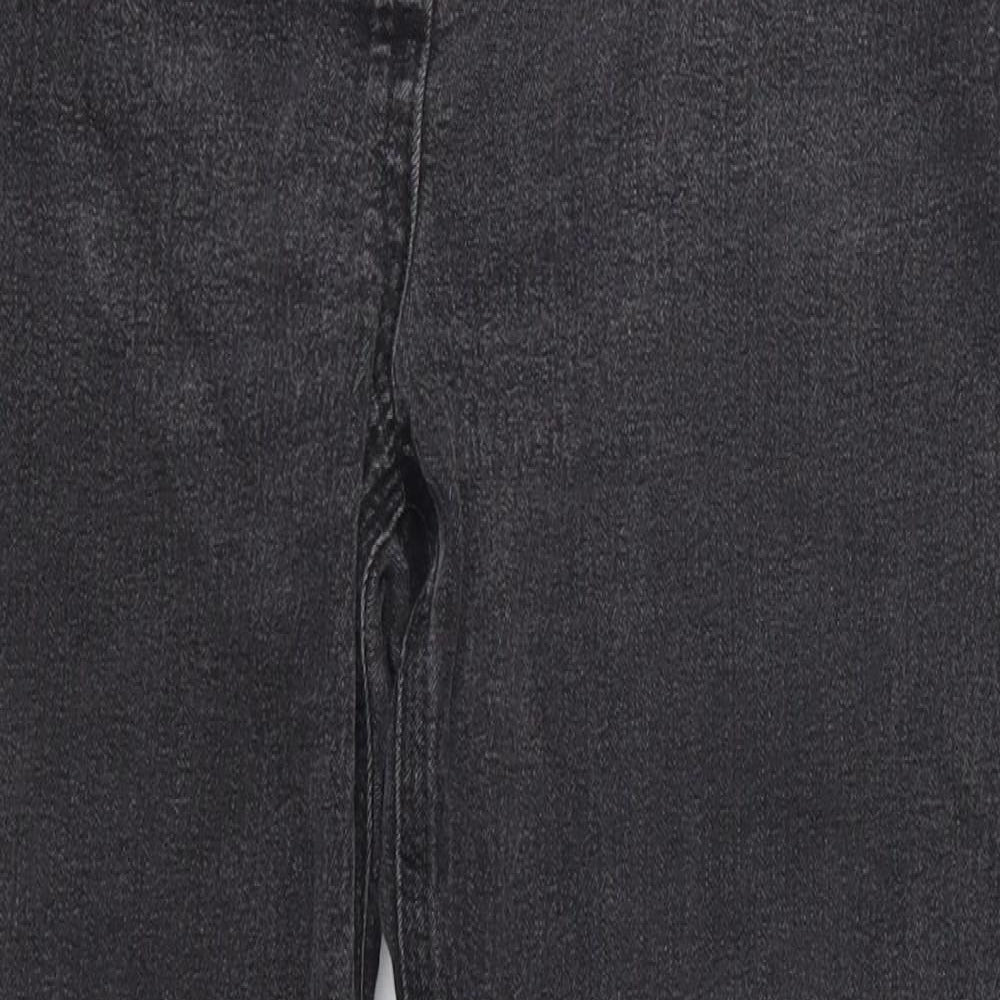 BHS Womens Black  Denim Straight Jeans Size 14 L25 in