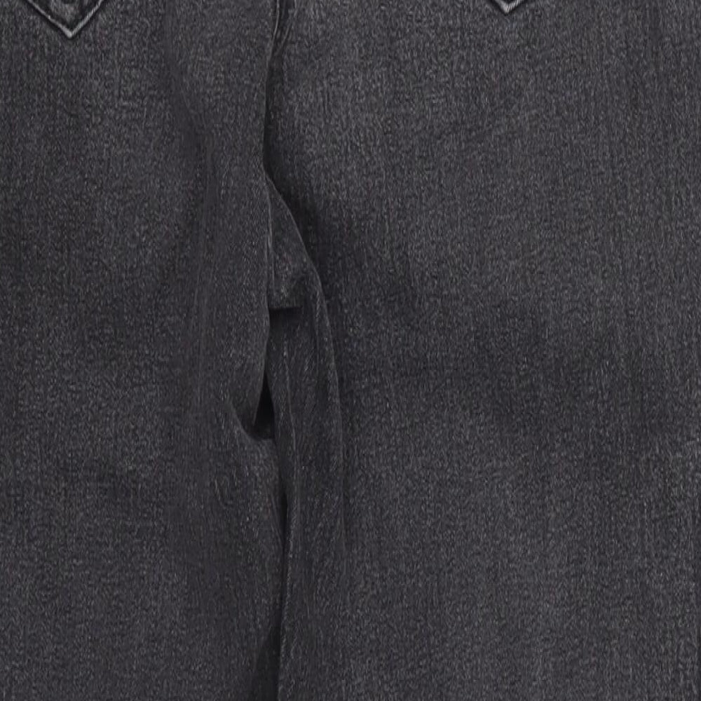 BHS Womens Black  Denim Straight Jeans Size 14 L25 in