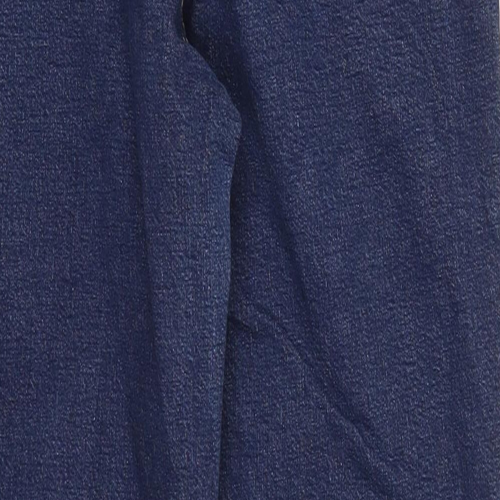 Marks and Spencer Womens Blue  Denim Straight Jeans Size 14 L27.5 in