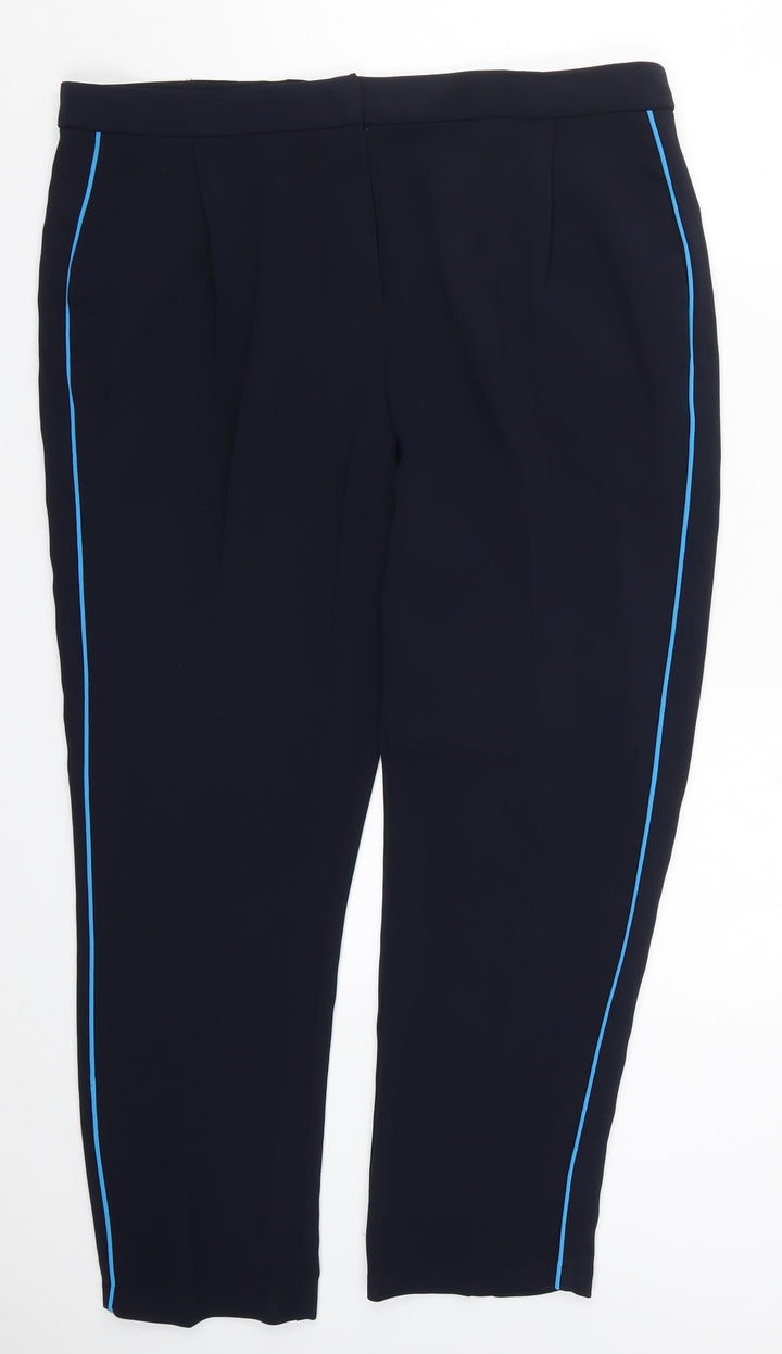 Topshop Womens Blue   Trousers  Size 14 L26.5 in