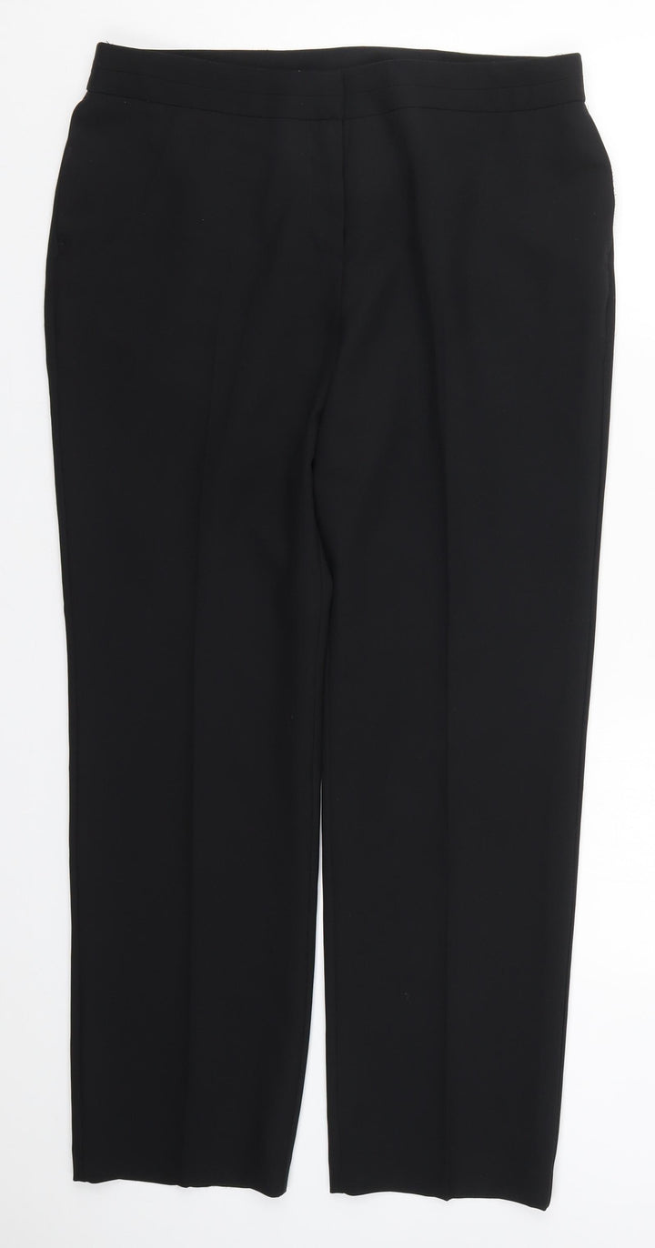 Bonmarché Womens Black Trousers Size 14 L28.5 in