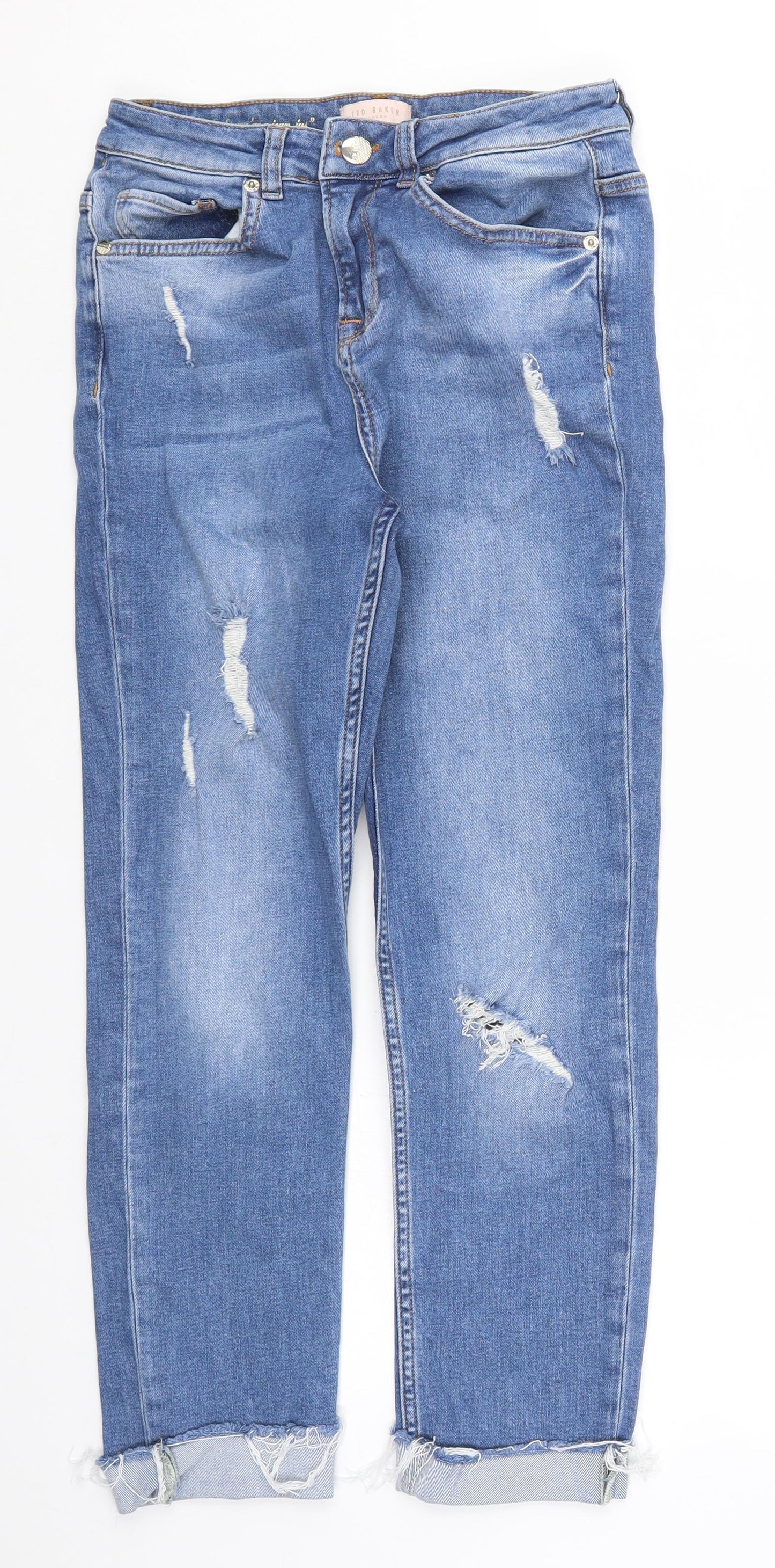 Ted Baker Womens Blue  Denim Straight Jeans Size 26 in L25 in