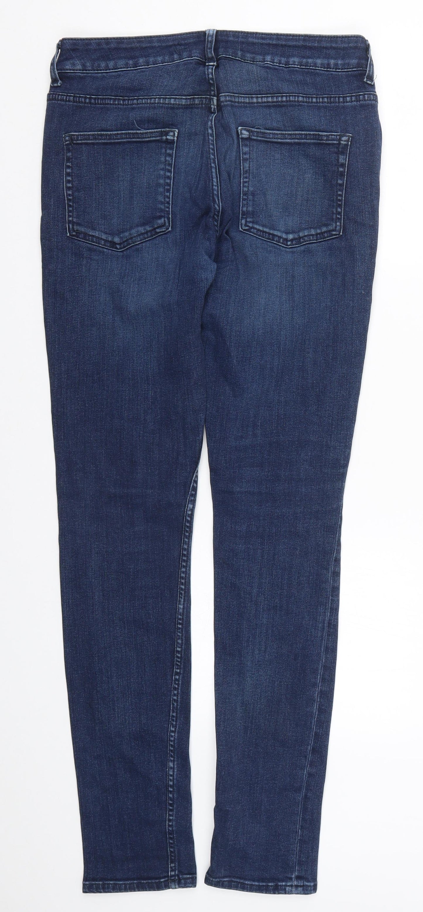 Topman Mens Blue  Denim Skinny Jeans Size 32 L32 in