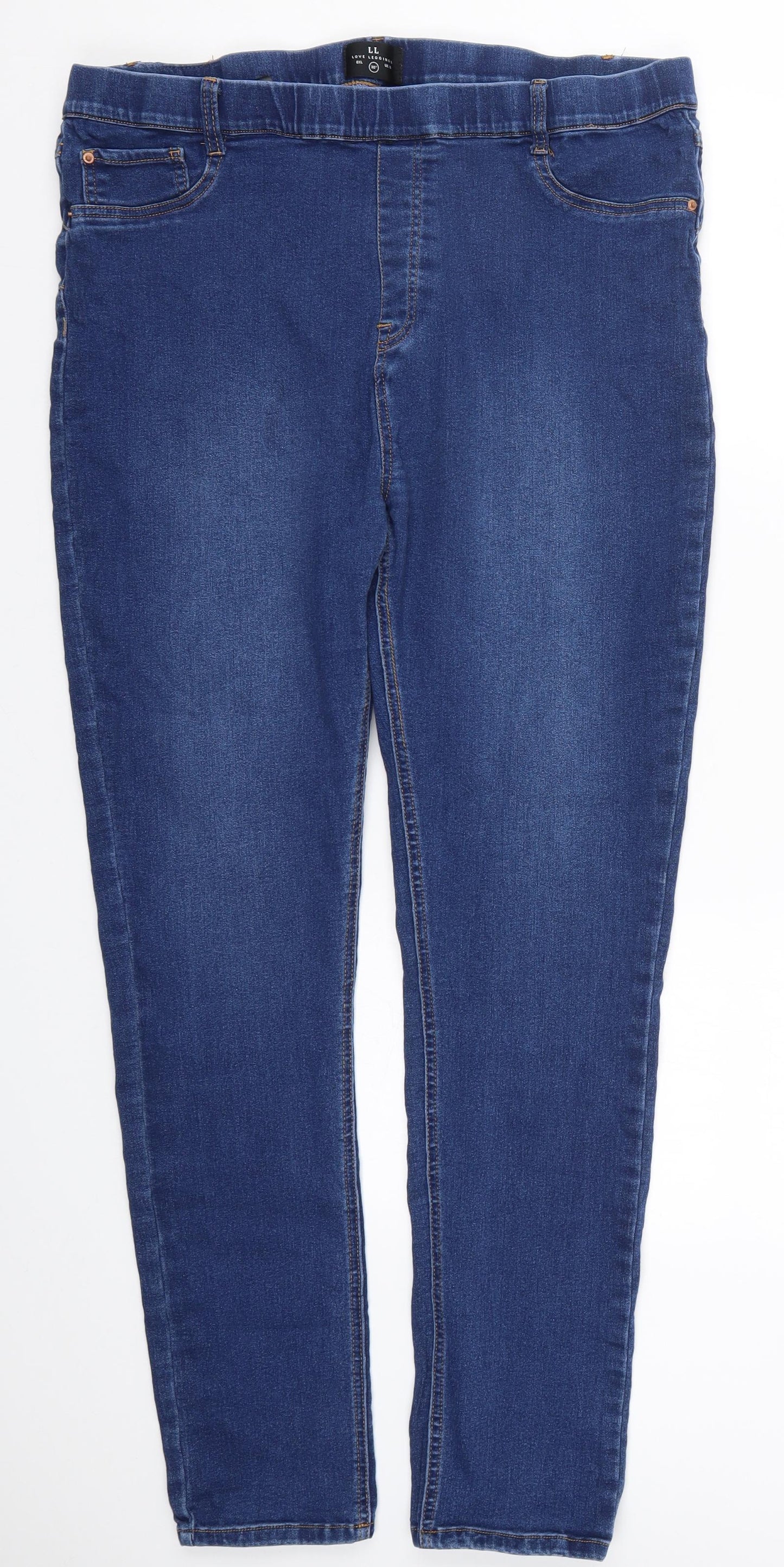 Love Leggings Womens Blue  Denim Jegging Jeans Size 18 L30 in