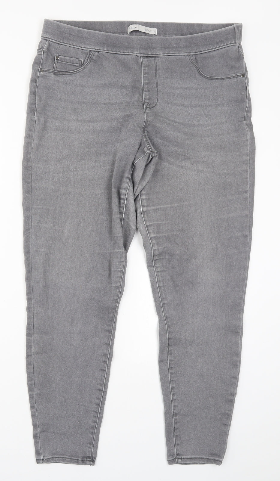 George Womens Grey  Denim Jegging Jeans Size 16 L28 in