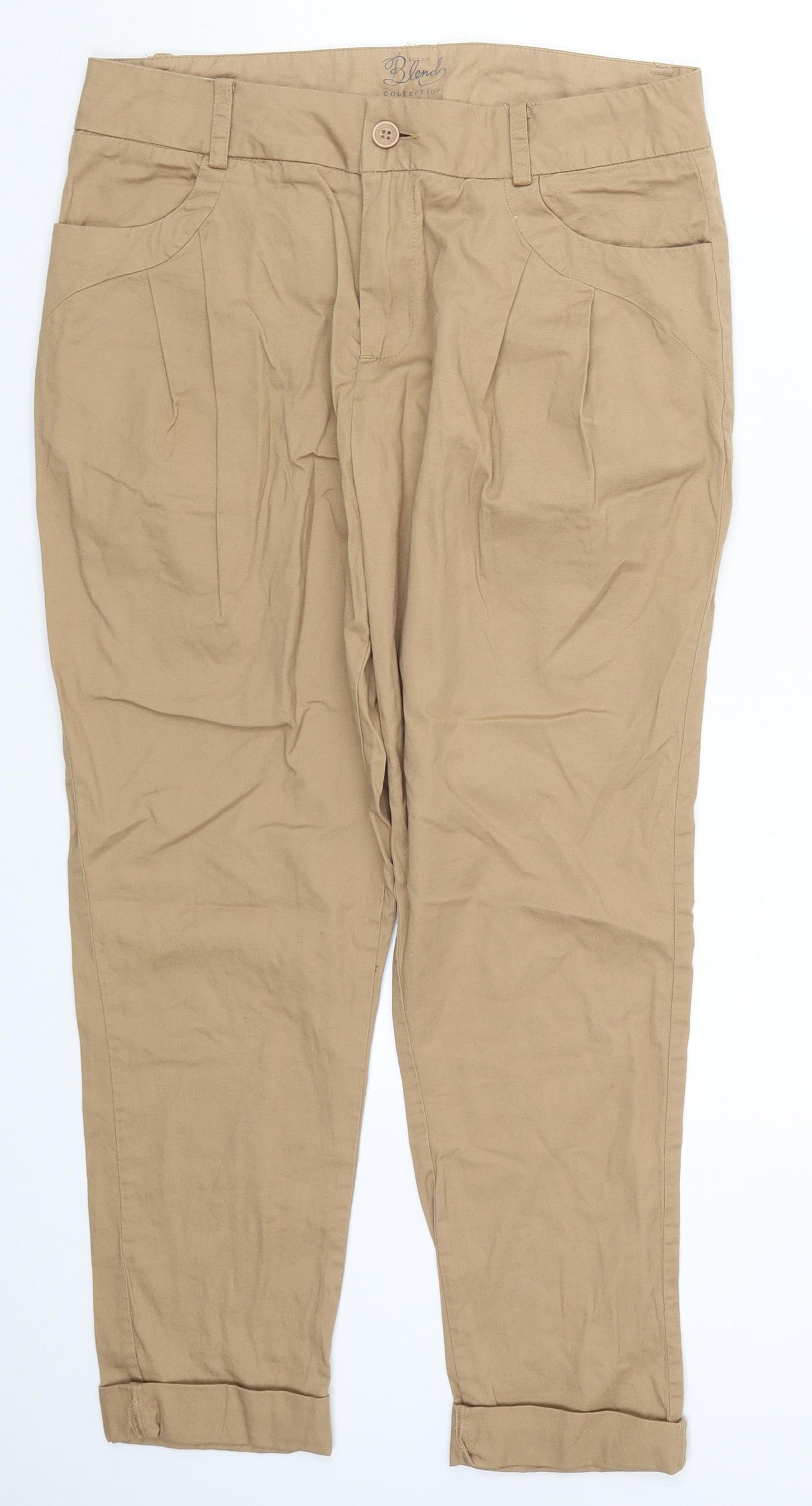 Blend Womens Brown   Trousers  Size 10 L26 in