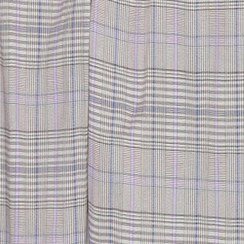 Nasty Gal Womens Purple Check  Trousers  Size 6 L28 in