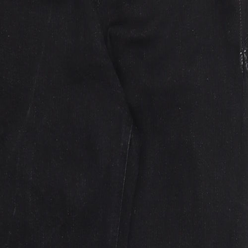 Papaya Womens Black  Denim Mom Jeans Size 12 L28 in