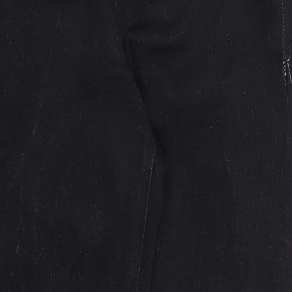 Papaya Womens Black  Denim Mom Jeans Size 12 L28 in