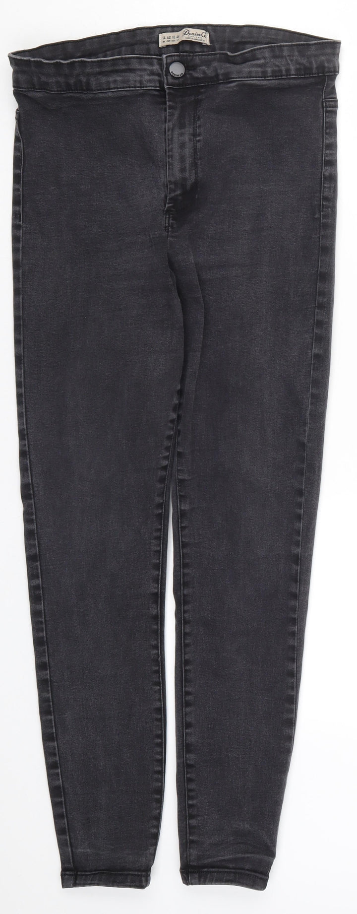 Denim Co Womens Grey Denim Skinny Jeans Size 14 L25 in