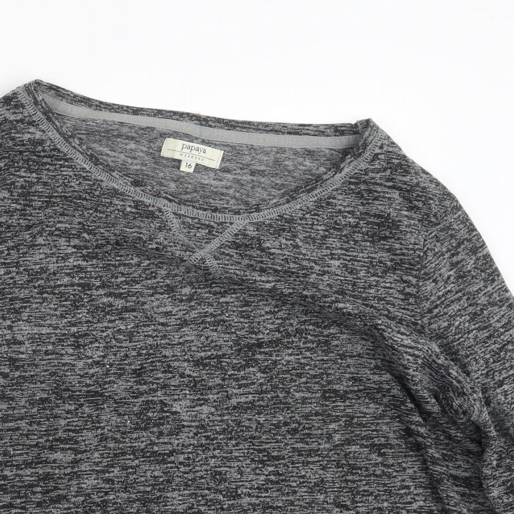 Papaya Womens Grey   Pullover Jumper Size 16
