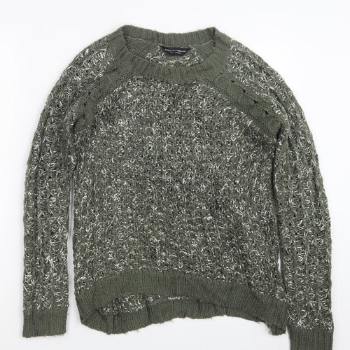 Dorothy Perkins Womens Green  Knit Pullover Jumper Size 8