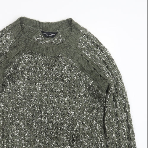 Dorothy Perkins Womens Green  Knit Pullover Jumper Size 8