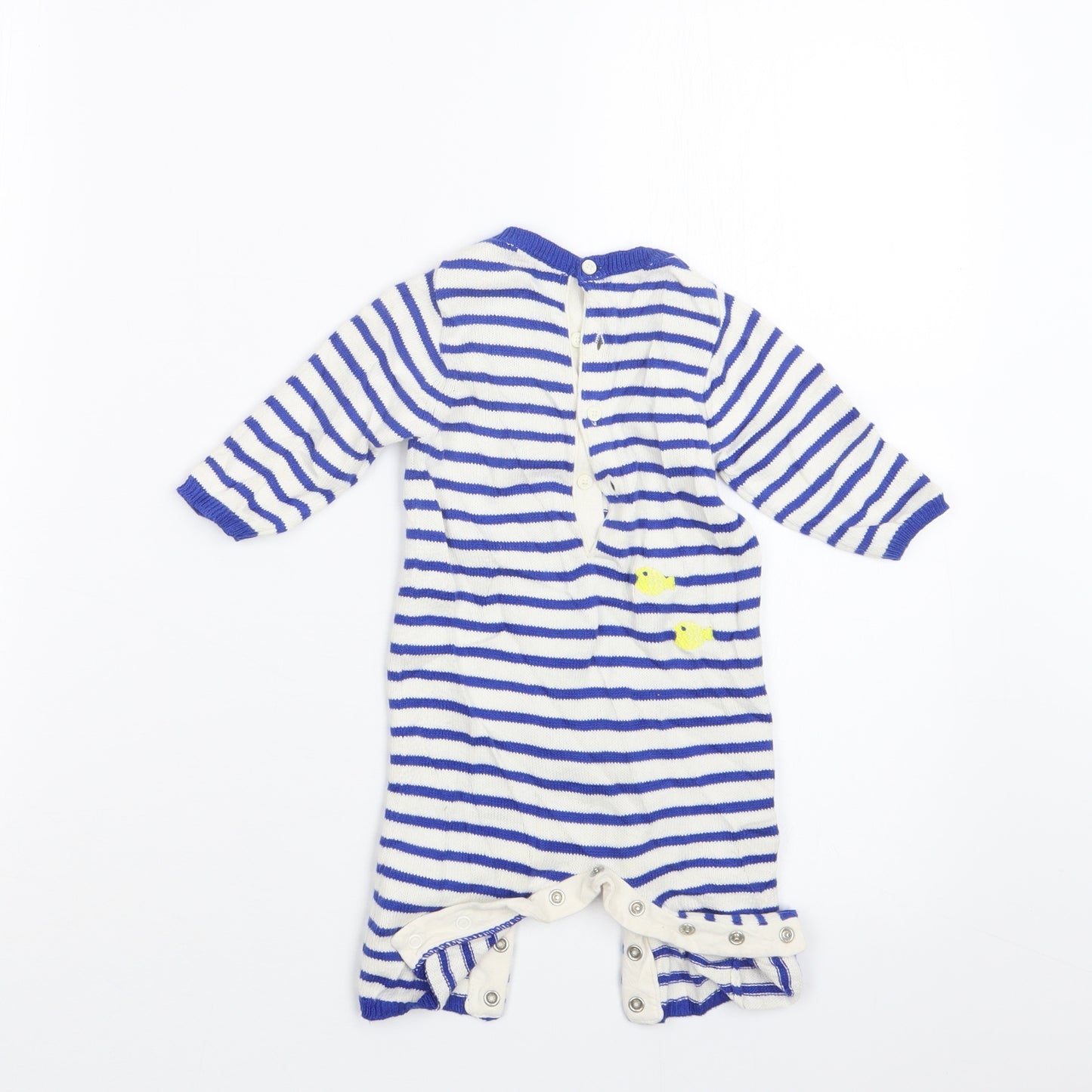 DP Boys Blue Striped Knit Coverall Outfit/Set One Size