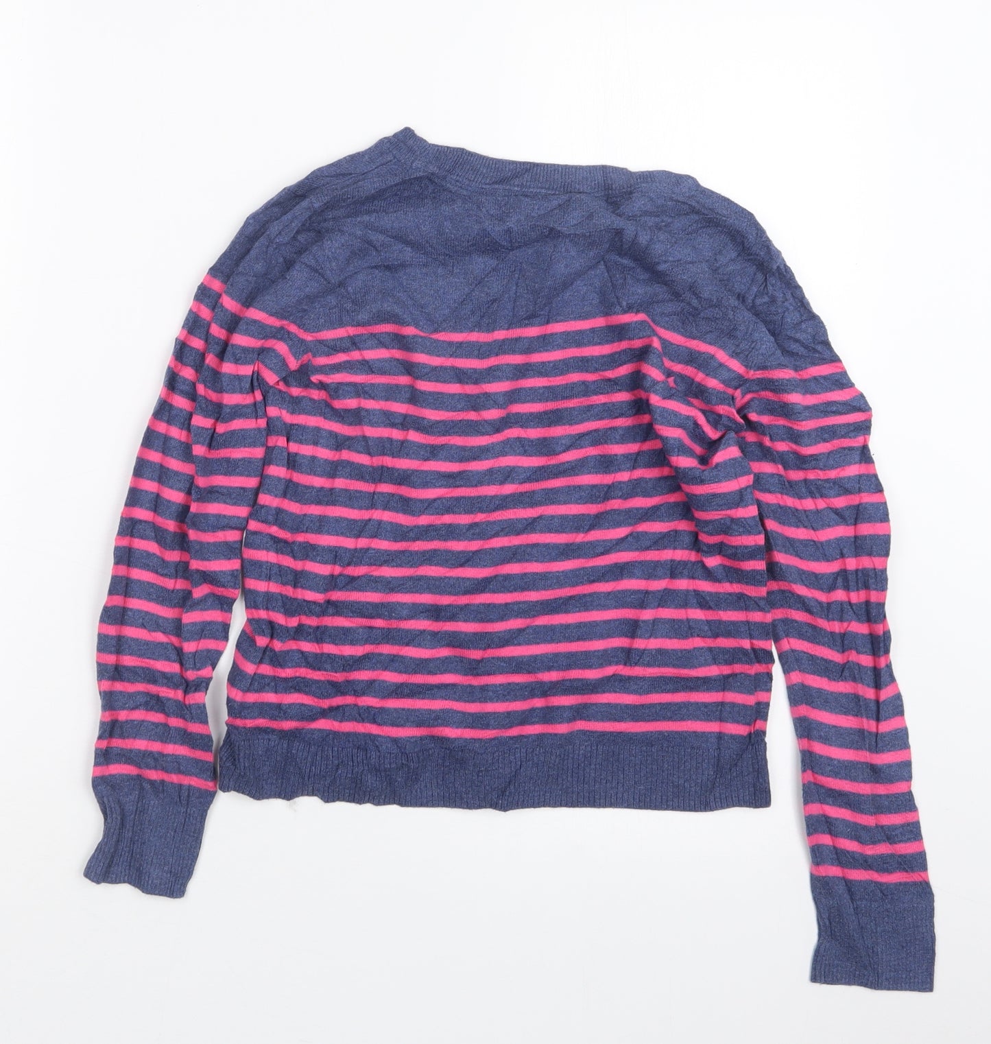 Gap Girls Pink Striped Knit Pullover Jumper Size 10-11 Years