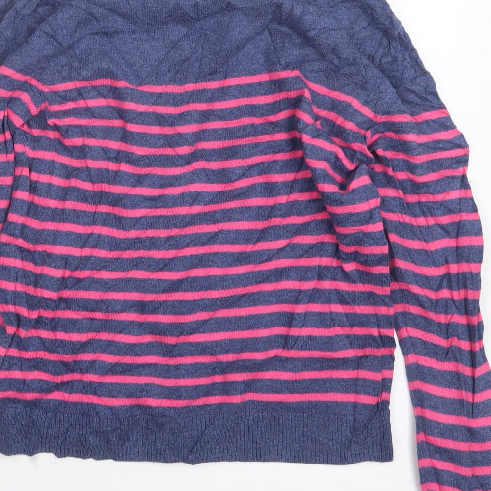 Gap Girls Pink Striped Knit Pullover Jumper Size 10-11 Years