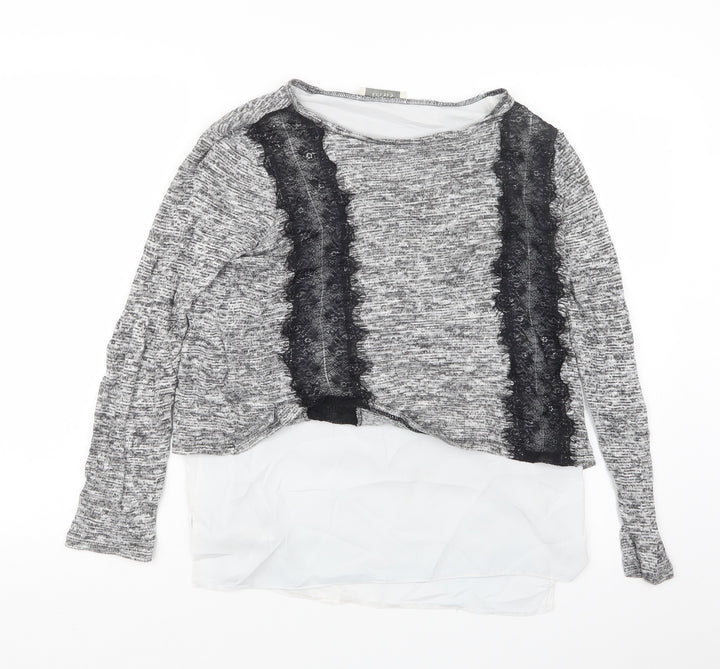 Oasis Womens Grey Knit Pullover Jumper Size S