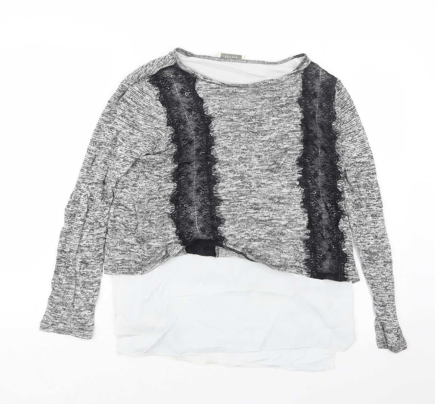 Oasis Womens Grey  Knit Pullover Jumper Size S