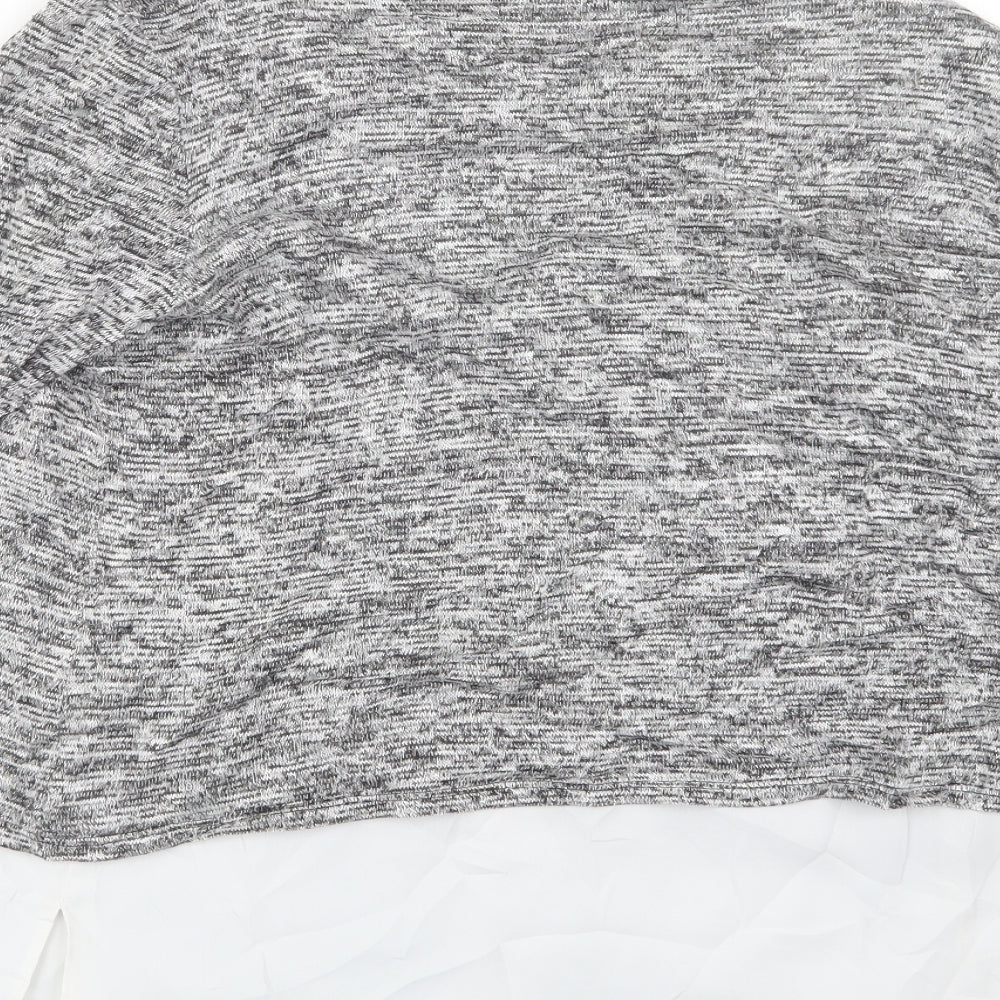 Oasis Womens Grey  Knit Pullover Jumper Size S
