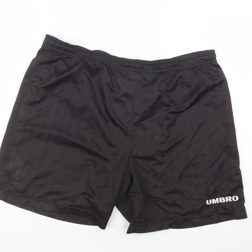 Umbro Mens Black   Athletic Shorts Size 35 in