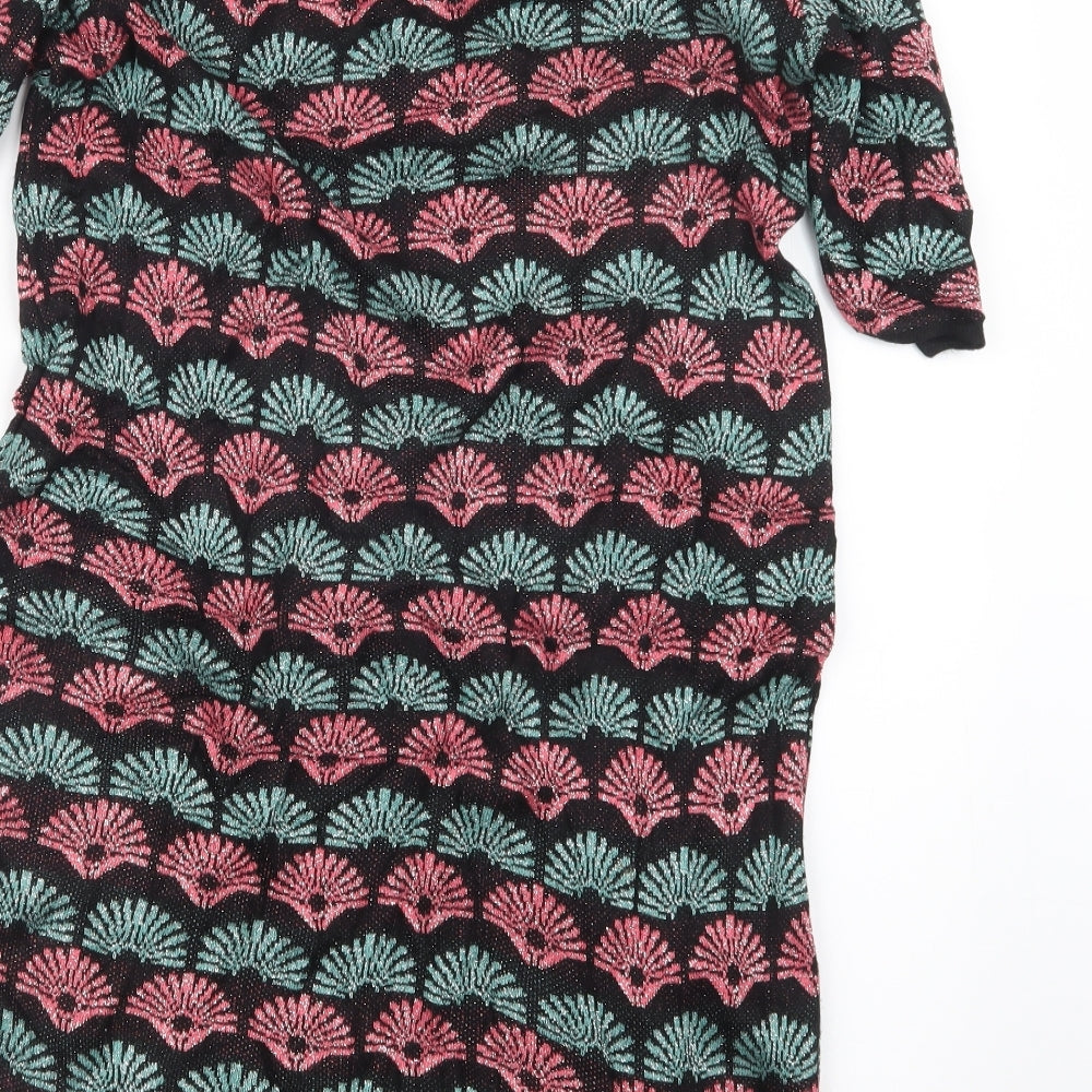 George Womens Black Geometric  Jumper Dress  Size 18